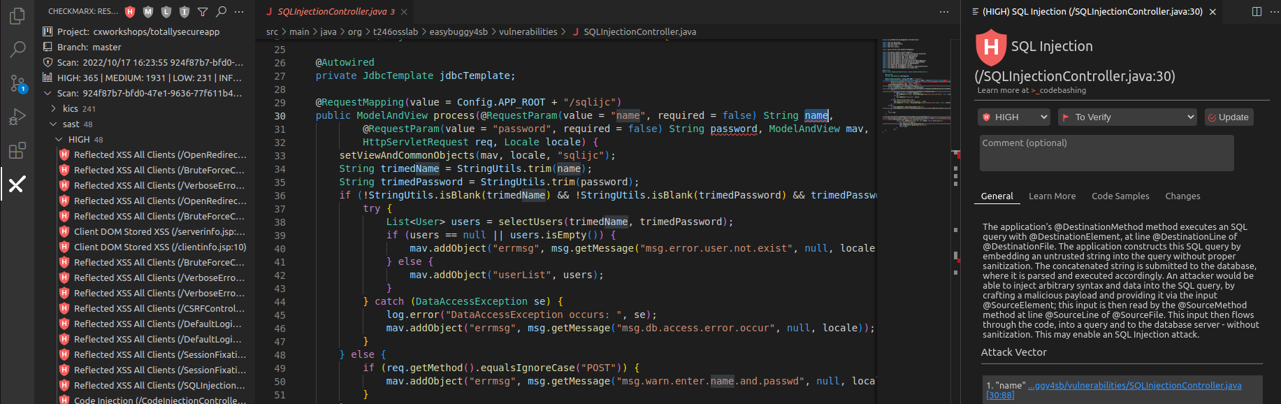 SQL Injection Best Fix Location